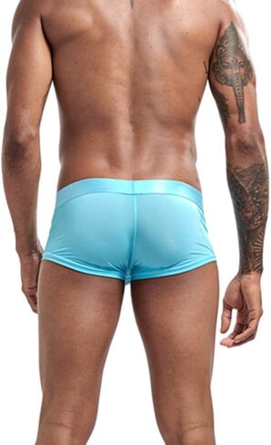 JOCKMAIL 4PCS/Packs Ice Silk Men Underwear Men Boxers Solid Convex Men Underpants Short Panties Male Boxers in Saudi Arabia