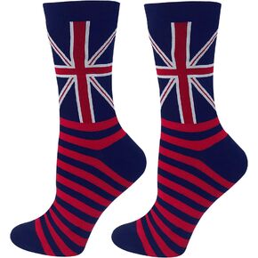 Men Uk Flag Print British Flag Colorful Dress Socks Casual Cotton Crew Socks in Saudi Arabia