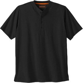 Boulder Creek by Kingsize Men's Big & Tall Heavyweight Short-Sleeve Henley Shirt in Saudi Arabia