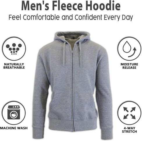 Men's Fleece Hoodie (Multi Packs Available) in Saudi Arabia