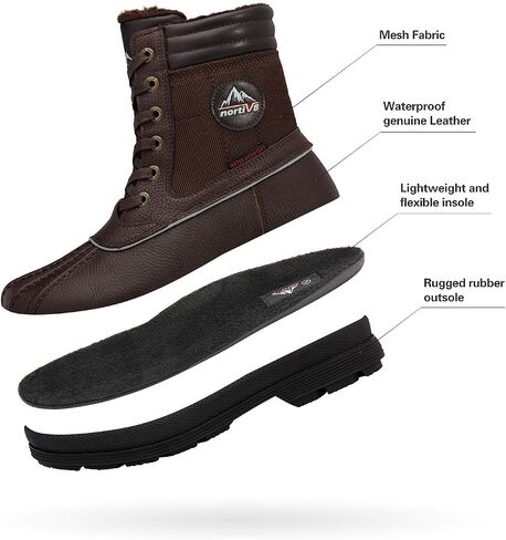 NORTIV 8 Men's Insulated Warm Winter Snow Boots in Saudi Arabia