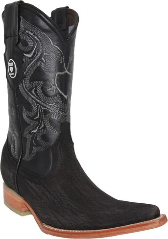Western Shops Mens Leather Cowboy Boot Snip Toe Western Leather Boot in Kuwait