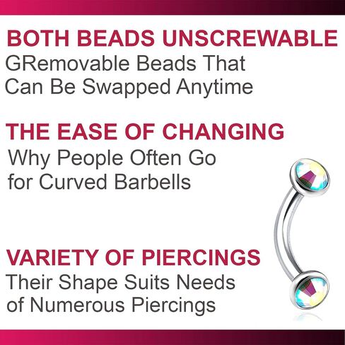 Bodyjewellery 4 قطعة 16 جرام 6 مللي متر منحني الحديد جسر الأذن الفص الغضروف اللولب الحاجب مكافحة الزنمة أقراط حافة بينا Halfball BWAW اختيار اللون in Kuwait