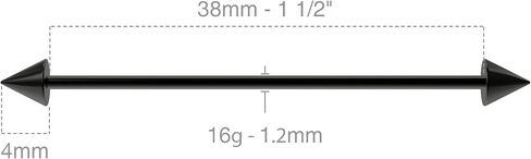 4pc Industrial Barbell Cartilage Earrings Piercing Jewelry 1 1/2 Inch (38mm) Bars Pack Set in Saudi Arabia