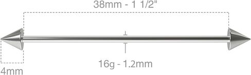 4pc Industrial Barbell Cartilage Earrings Piercing Jewelry 1 1/2 Inch (38mm) Bars Pack Set in Saudi Arabia