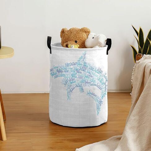 Custom Laundry Hamper with Name Personalized Laundry Baskets Collapsible Clothes Storage Basket with Handle for Bathroom Living Room Bedroom (butterfly) in Kuwait