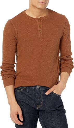 Lucky Brand Men's Long Sleeve Cotton Thermal Henley in Saudi Arabia
