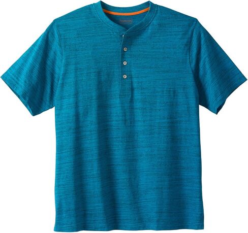 Boulder Creek by Kingsize Men's Big & Tall Heavyweight Short-Sleeve Henley Shirt in Kuwait