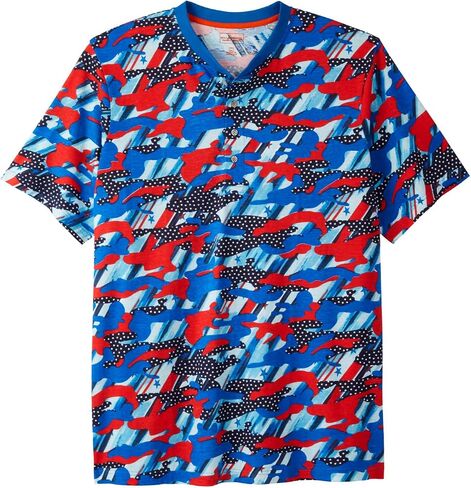 Boulder Creek by Kingsize Men's Big & Tall Heavyweight Short-Sleeve Henley Shirt in Kuwait