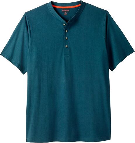 Boulder Creek by Kingsize Men's Big & Tall Heavyweight Short-Sleeve Henley Shirt in Kuwait