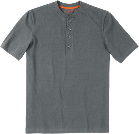 Boulder Creek by Kingsize Men's Big & Tall Heavyweight Short-Sleeve Henley Shirt in Kuwait
