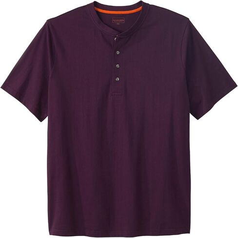 Boulder Creek by Kingsize Men's Big & Tall Heavyweight Short-Sleeve Henley Shirt in Kuwait