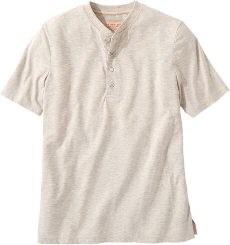 Boulder Creek by Kingsize Men's Big & Tall Heavyweight Short-Sleeve Henley Shirt in Kuwait