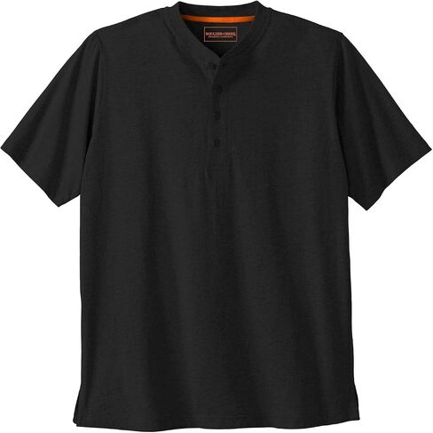 Boulder Creek by Kingsize Men's Big & Tall Heavyweight Short-Sleeve Henley Shirt in Saudi Arabia