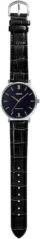 Casio MTP-VT01L-1B Men's Minimalistic Black Dial Black Leather Band Analog Watch in Saudi Arabia