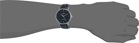 Casio MTP-VT01L-1B Men's Minimalistic Black Dial Black Leather Band Analog Watch in Saudi Arabia