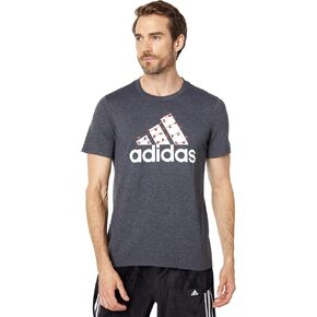 adidas Holiday Lights Tee Dark Grey Heather/White SM in Saudi Arabia