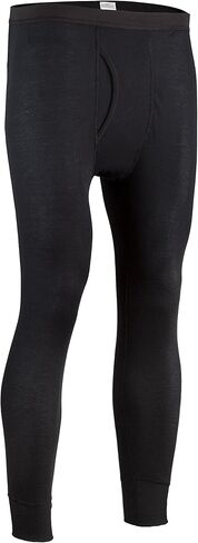 Indera Men's Performance Rib Knit Thermal Underwear Pant with Silvadur, Black, 3X in Saudi Arabia