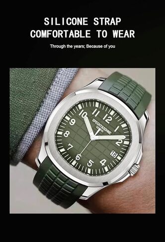 TACTO Specht&Sohne Automatic Watches for Men Rubber Strap Miyota 8215 Movt Classic Mechanical Sport Wristwatch Waterproof 42MM in Saudi Arabia