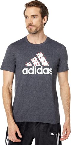 تي شيرت Adidas Holiday Lights باللون الرمادي الداكن/الأبيض SM in Saudi Arabia