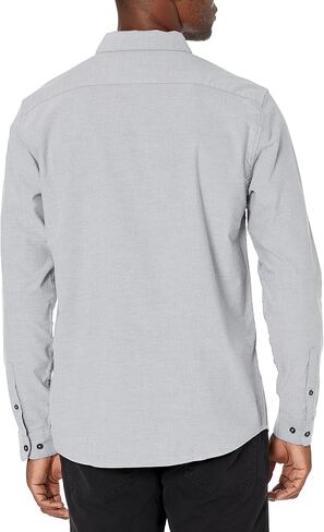 RVCA Men's Slim Fit Long Sleeve Oxford Stretch Woven Button Up Shirt in Saudi Arabia