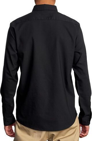 RVCA Men's Slim Fit Long Sleeve Oxford Stretch Woven Button Up Shirt in Saudi Arabia