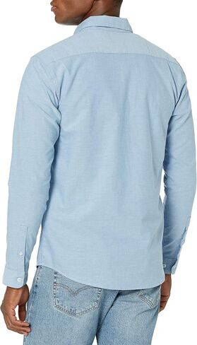 RVCA Men's Slim Fit Long Sleeve Oxford Stretch Woven Button Up Shirt in Saudi Arabia