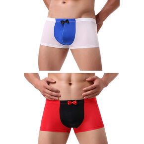 sandbank Men's Sexy Lingerie Breathable Mesh Transparent Boxer Brief Underwear