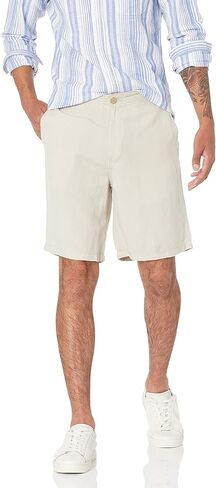Amazon Essentials Men's Classic-Fit Flat-Front 9" Linen Short in Saudi Arabia