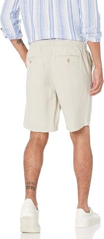 Amazon Essentials Men's Classic-Fit Flat-Front 9" Linen Short in Saudi Arabia