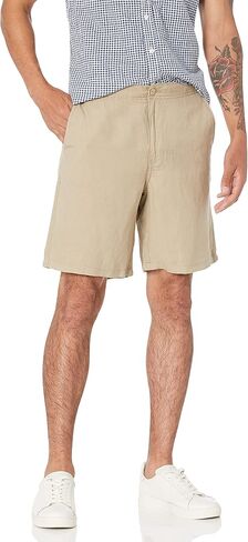 Amazon Essentials Men's Classic-Fit Flat-Front 9" Linen Short in Saudi Arabia