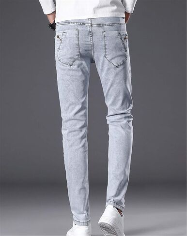 Andongnywell Men's Flex Stretch Basic Skinny Fit Denim Pants Man's Stretchy Slim Fit Jeans Trousers in Saudi Arabia