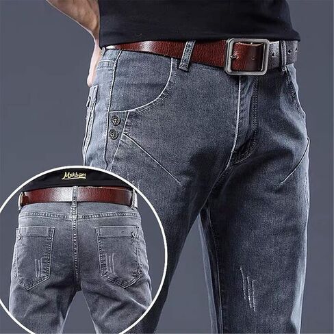 Andongnywell Men's Flex Stretch Basic Skinny Fit Denim Pants Man's Stretchy Slim Fit Jeans Trousers in Saudi Arabia