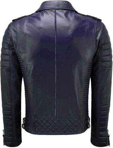 Benjer Skins Genuine Lambskin Leather Jackets For Men - Motorcycle Biker Leather Jacket Men BN 102 in Saudi Arabia