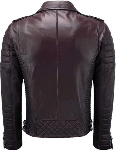 Benjer Skins Genuine Lambskin Leather Jackets For Men - Motorcycle Biker Leather Jacket Men BN 102 in Saudi Arabia