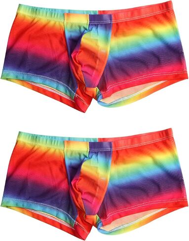sandbank Men's Sexy Lingerie Breathable Mesh Transparent Boxer Brief Underwear in Saudi Arabia