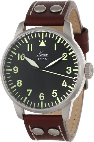 Laco / 1925 Men's 861688 Laco 1925 Pilot Classic Stainless Steel Automatic Watch with Brown Leather Band in Saudi Arabia
