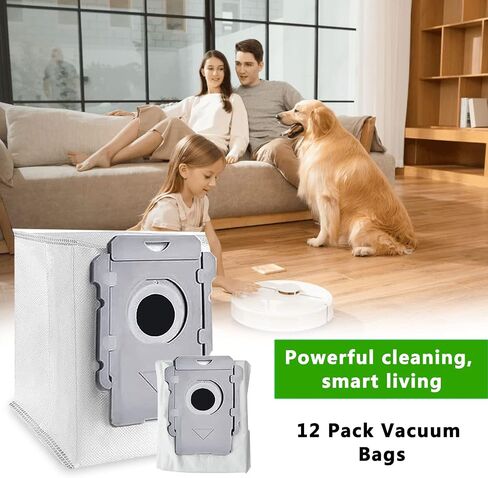 12 عبوة من أكياس المكنسة الكهربائية من Yieulas متوافقة مع Irobot Roomba i & s & j Series i3 i3+ i4 i4+ i6 i6 +i7 i7+ i8 i8+ j7 j7+ s9 s9+، أكياس بديلة للتخلص من الأوساخ من Irobot قابلة لإعادة الاستخدام in Kuwait
