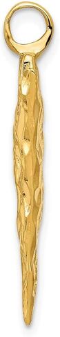 Solid 14k Yellow Gold Arrow Head Charm Pendant - 31mm x 14mm in Saudi Arabia