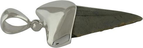 Starborn Fossil Shark Tooth Cap Set Pendant in Sterling Silver in Saudi Arabia