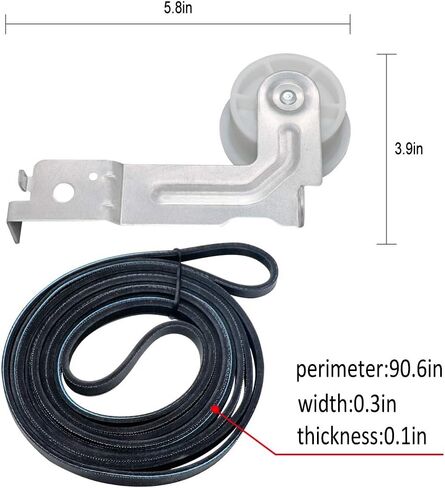 DC93-00634A Dryer Idler Assembly and 6602-001655 Dryer Belt by Primeswift Dryer Parts Replace AP5325135 AP4373659 AP6038887 PS4221885 in Saudi Arabia