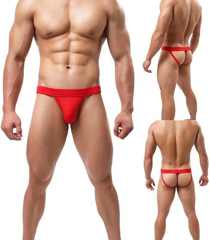 Pdbokew Men's Athlelic Supporter Performance Jockstrap Underwear Sports Briefs in Kuwait