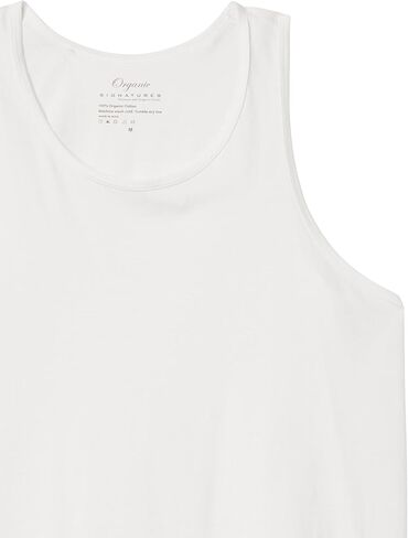 Organic Signatures Men Crewneck Undershirts Soft 100% Cotton Tank Tops Pack of 3 in Kuwait