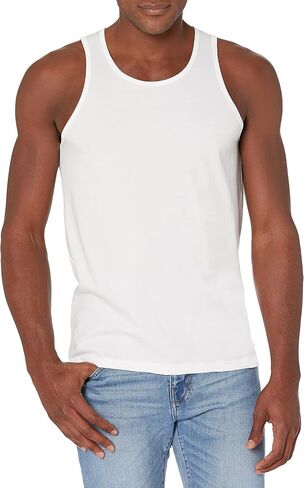 Organic Signatures Men Crewneck Undershirts Soft 100% Cotton Tank Tops Pack of 3 in Kuwait