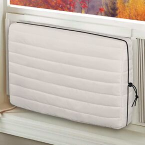 غطاء مكيف هواء نافذة داخلية من LBG Products 53.3 سم طول × 35.56 سم ارتفاع × 10.16 سم للوحدات ذات التيار المتردد، عزل مزدوج، أبيض in Kuwait