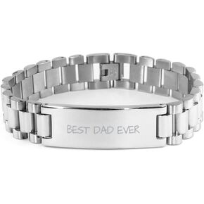 Dad Ladder Stainless Steel Bracelet, Best Dad Ever, Best Funny Gifts, Birthday Gifts, for Men Women in Saudi Arabia