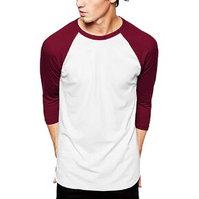 Hat and Beyond Mens Baseball Raglan 3/4 Sleeves T Shirts Casual Cotton Jersey S-3XL in Saudi Arabia