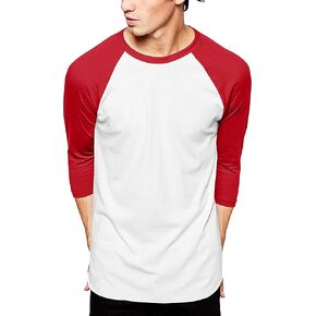 Hat and Beyond Mens Baseball Raglan 3/4 Sleeves T Shirts Casual Cotton Jersey S-3XL in Saudi Arabia