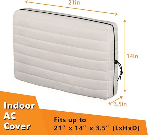 غطاء مكيف هواء نافذة داخلية من LBG Products 53.3 سم طول × 35.56 سم ارتفاع × 10.16 سم للوحدات ذات التيار المتردد، عزل مزدوج، أبيض in Kuwait