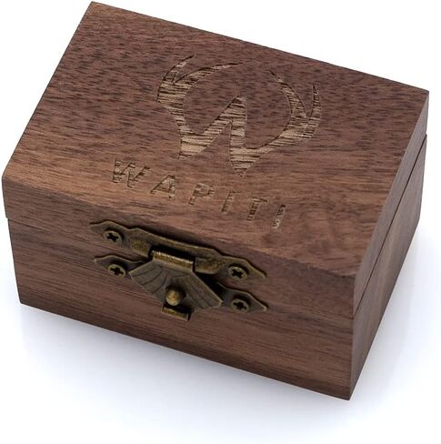 Deer Antler, Turquoise, and Whiskey Barrel Inlay in Tungsten Ring with Included Ring Box in Kuwait